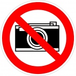 Fotograferen verboden,pictogrammen, stickers